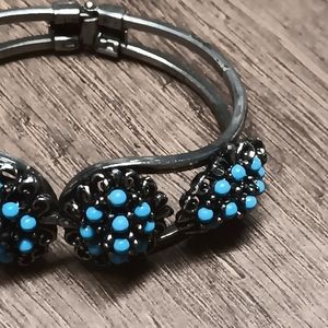 Sterling unmarked bracelet turquoise created